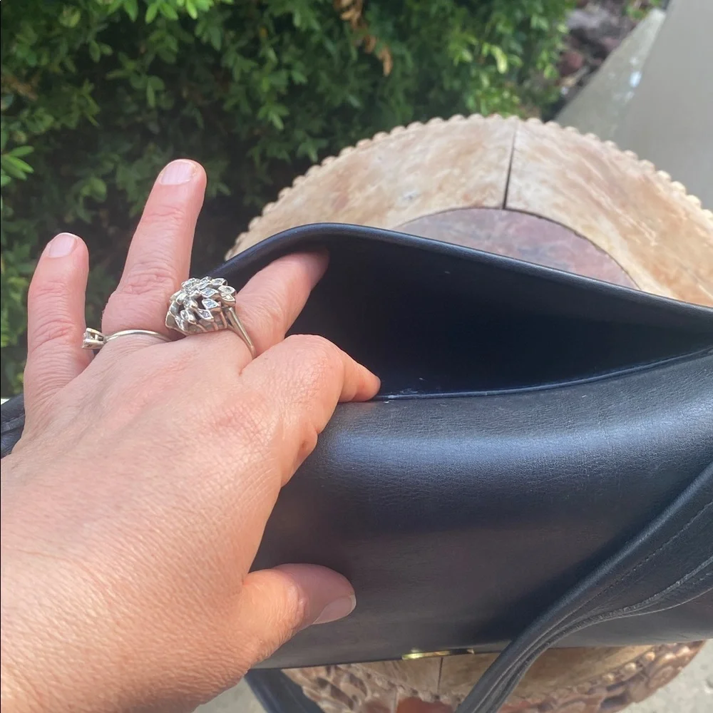 🖤🖤Vintage Coach Rambler’s Legacy Crossbody Bag 9061 Black Glove Tanned Leather🖤🖤 - Picture 10 of 17